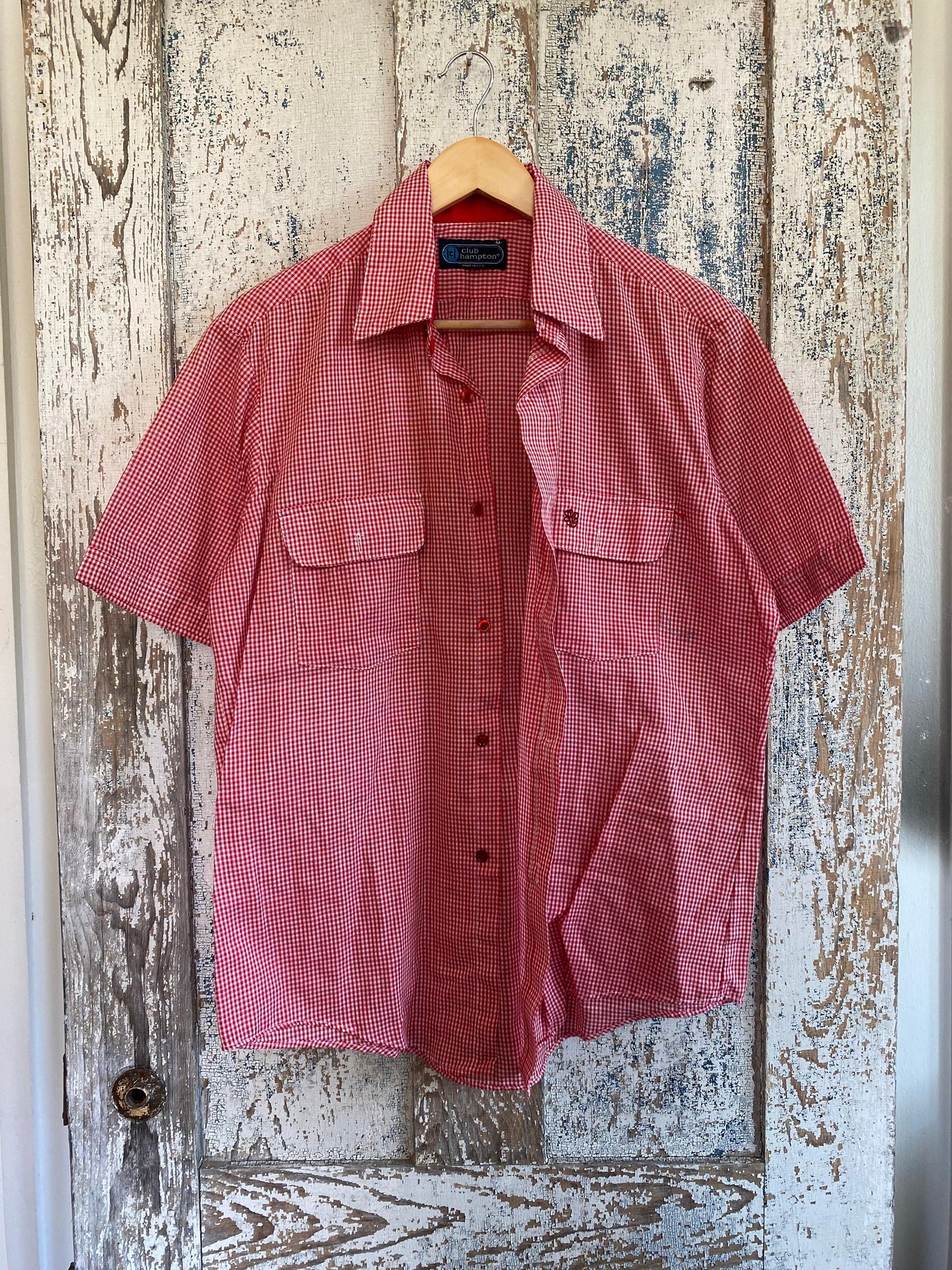 1980s Checkered Wrangler Shirt | L