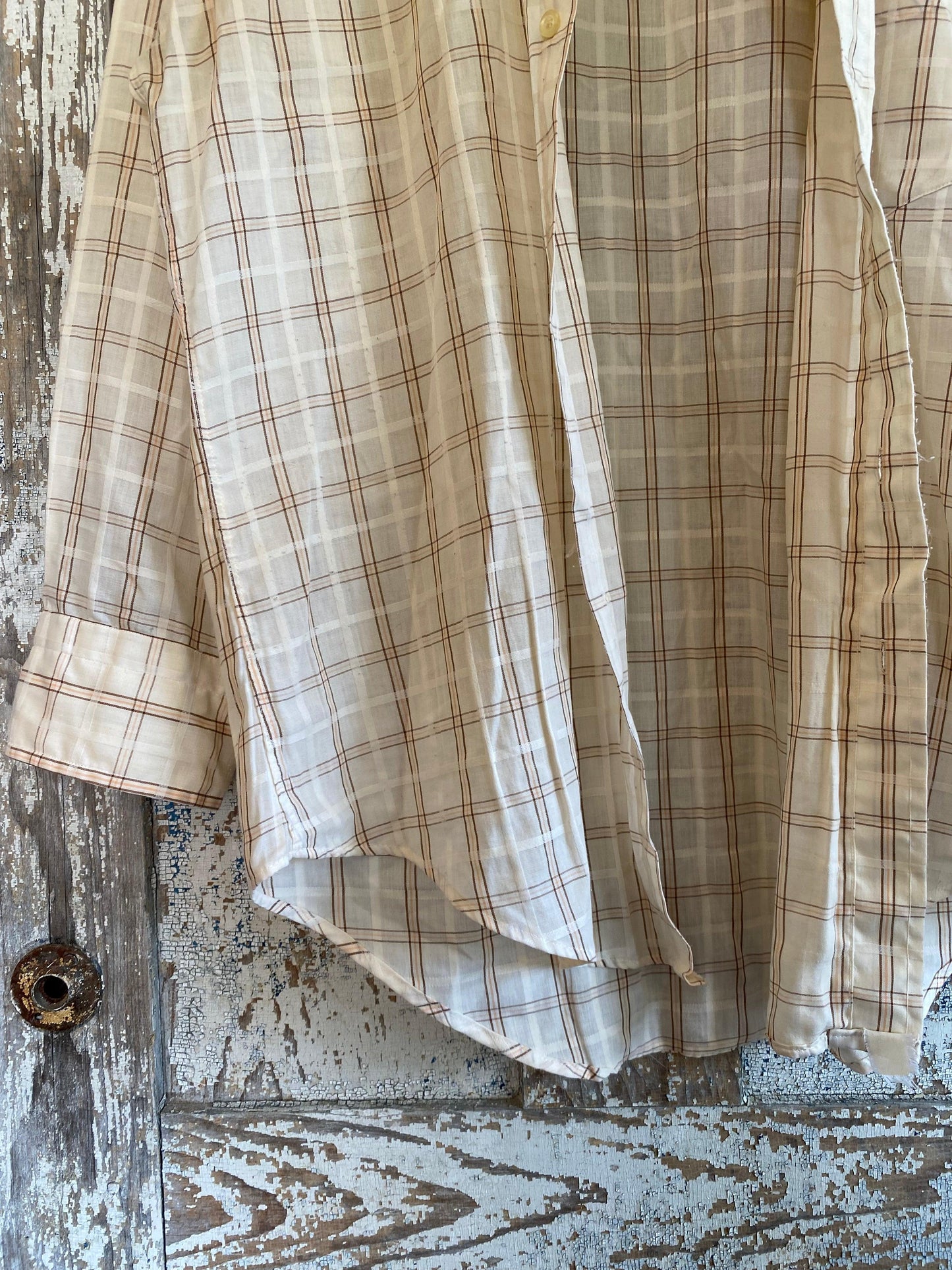 1970s Plaid Shirt | L