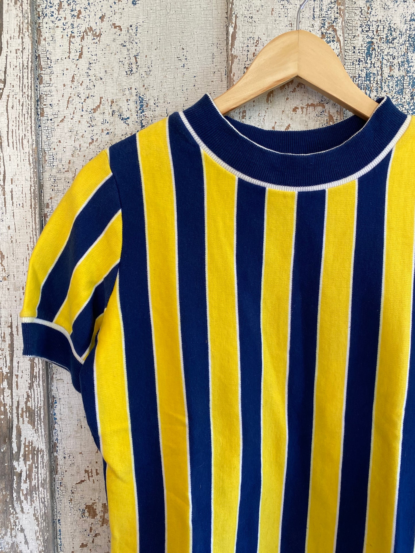 1970s Striped Knit Shirt | M