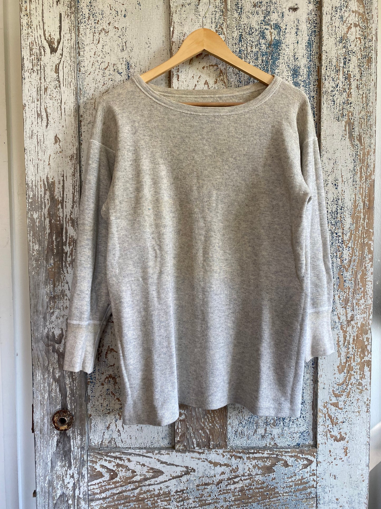 1960s Gray Knit Sweatshirt | L