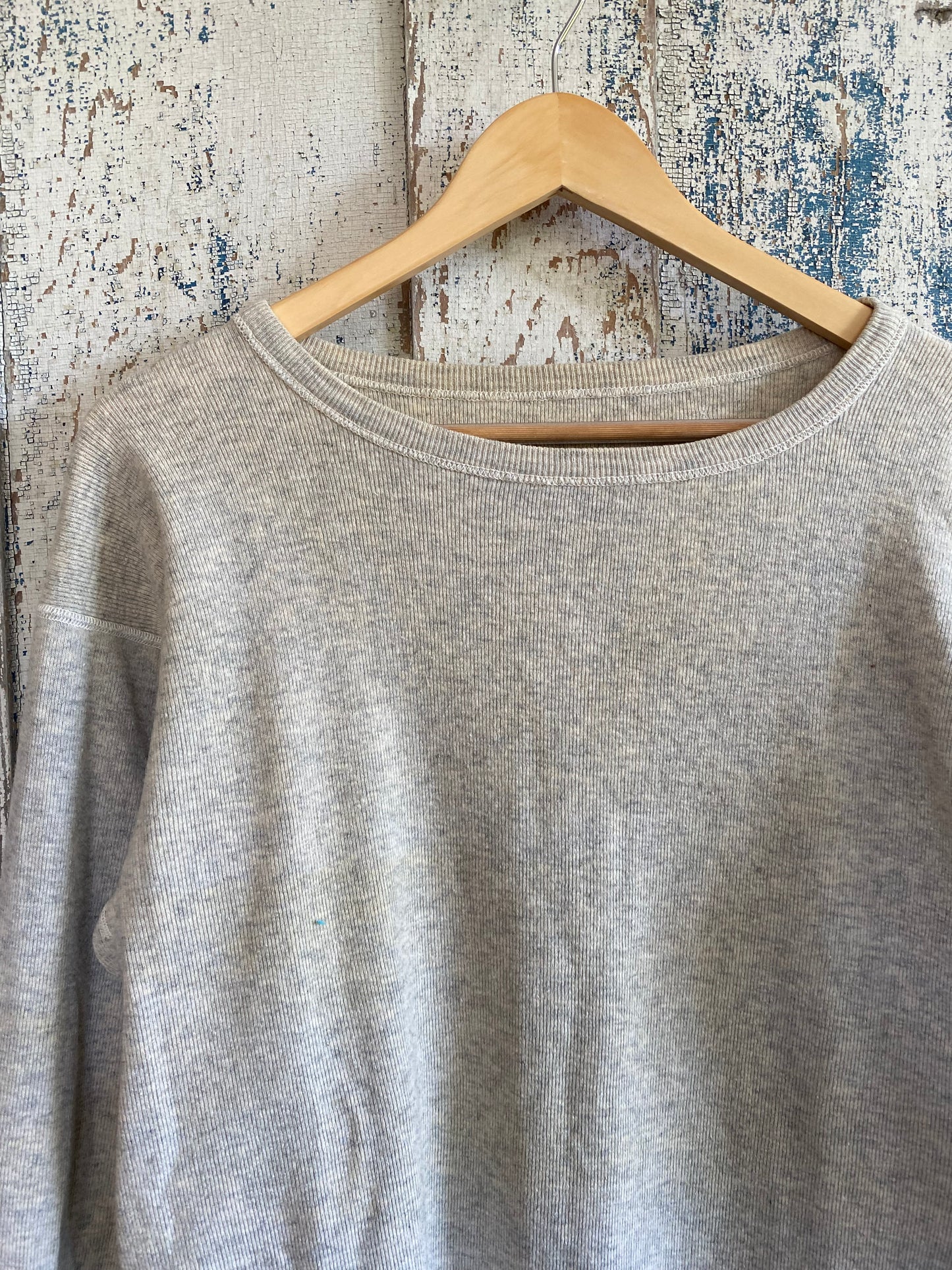 1960s Gray Knit Sweatshirt | L