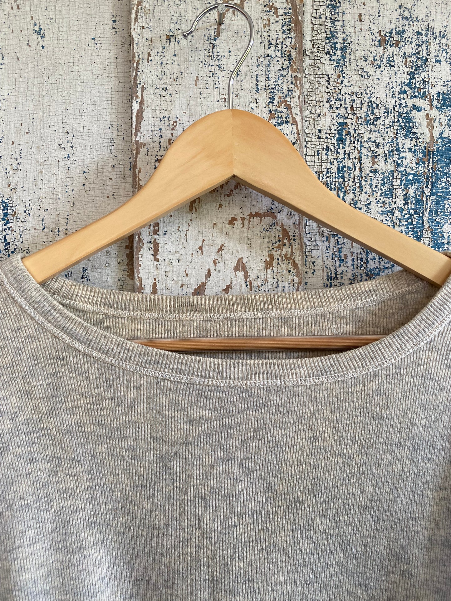 1960s Gray Knit Sweatshirt | L