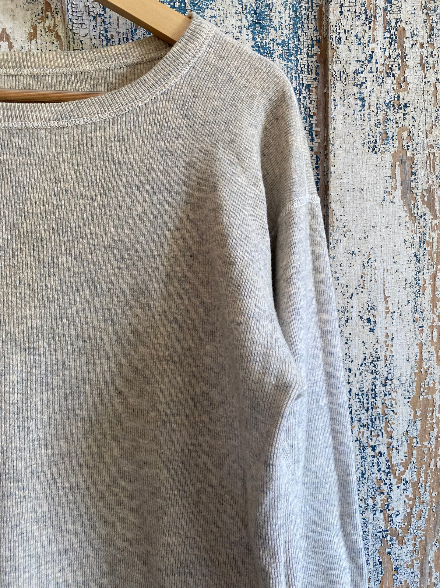 1960s Gray Knit Sweatshirt | L