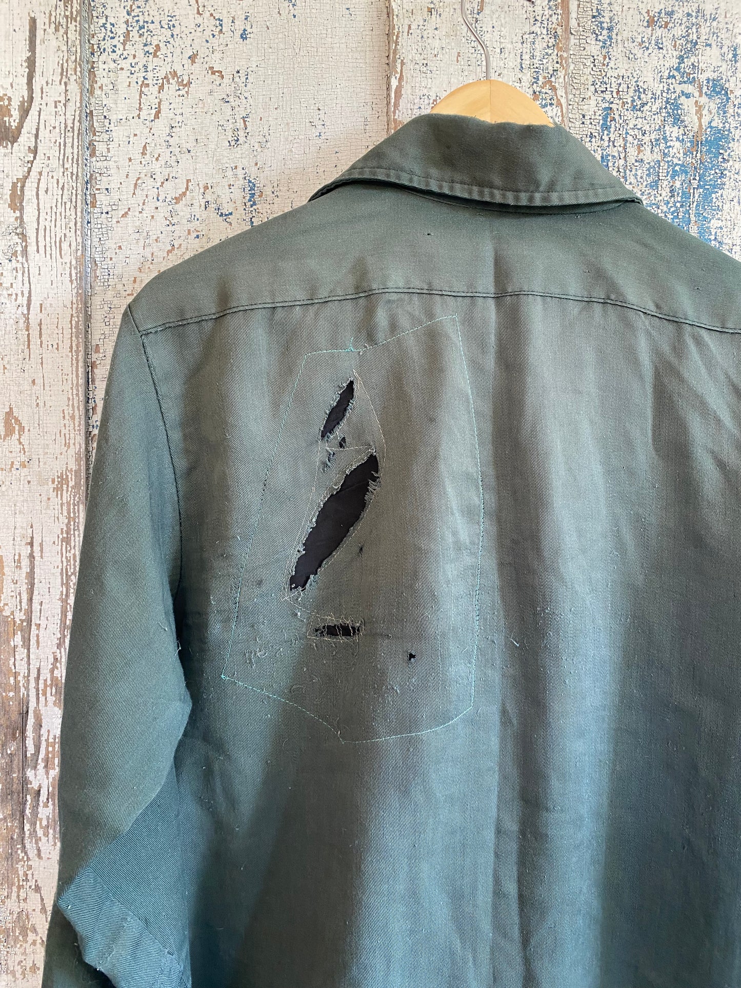 1980s Repaired Work Shirt | L