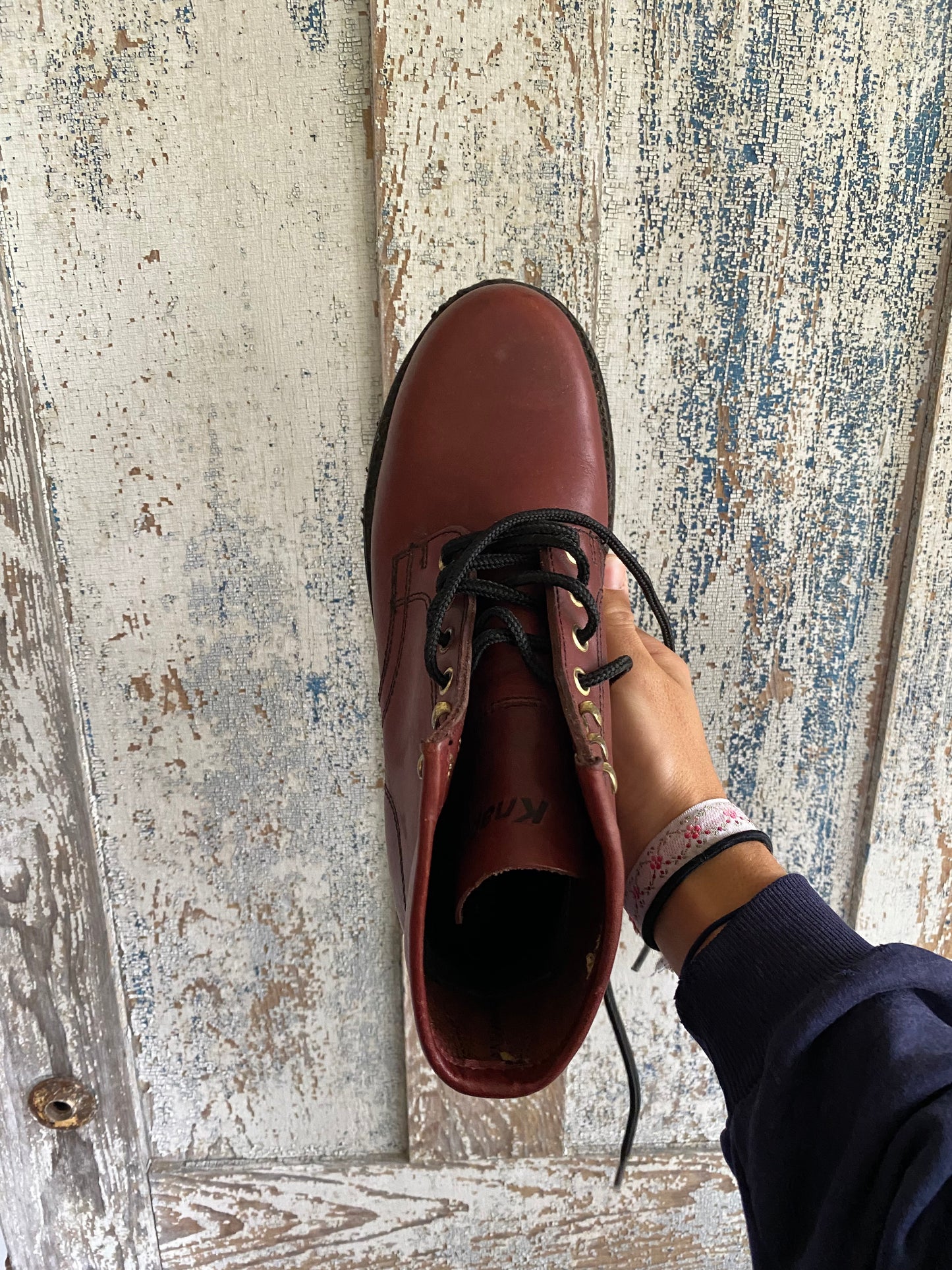 1980s Cherry Red Work Boots | 8.5