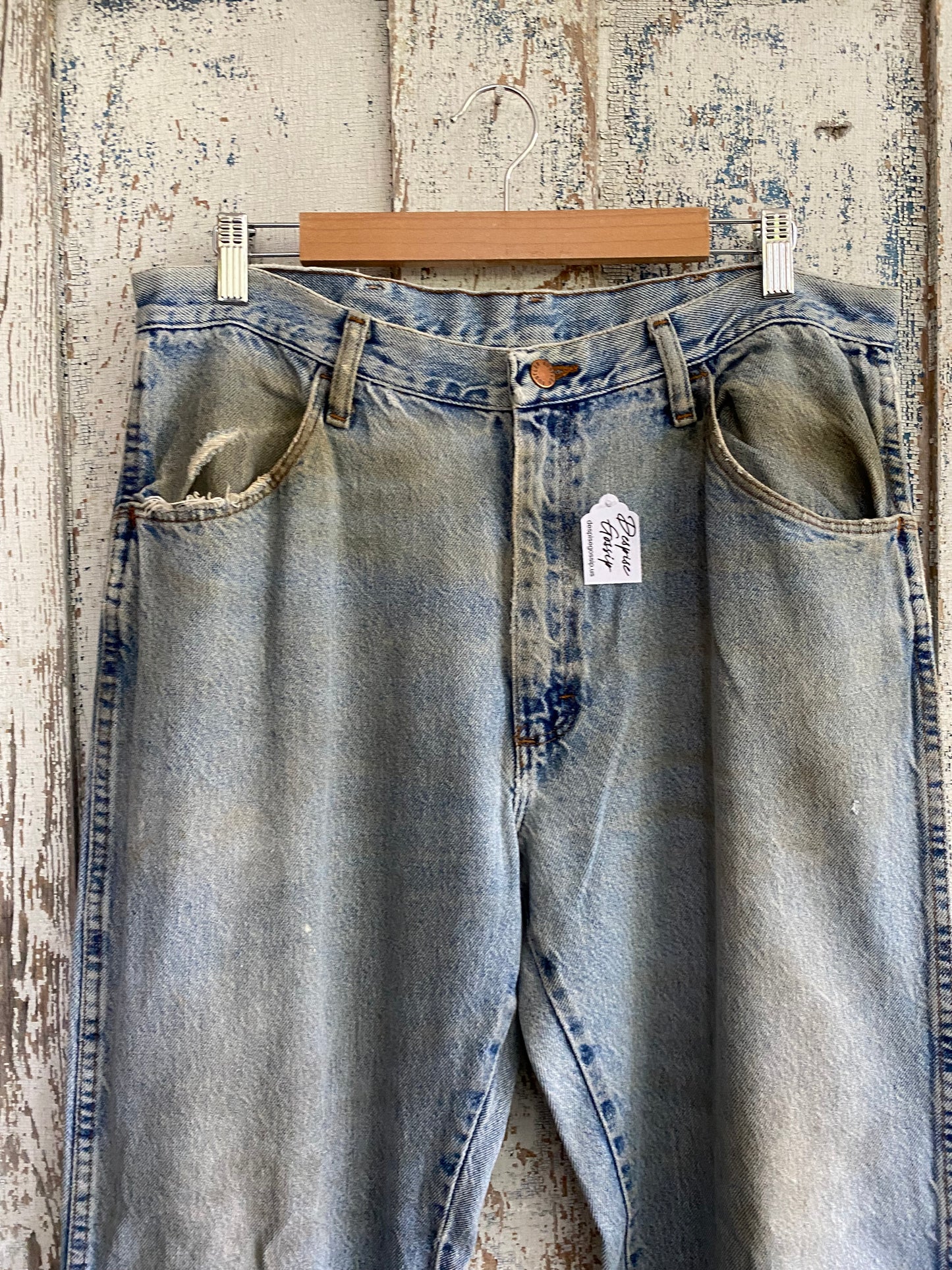 1990s Light Wash Rustler Denim | 36