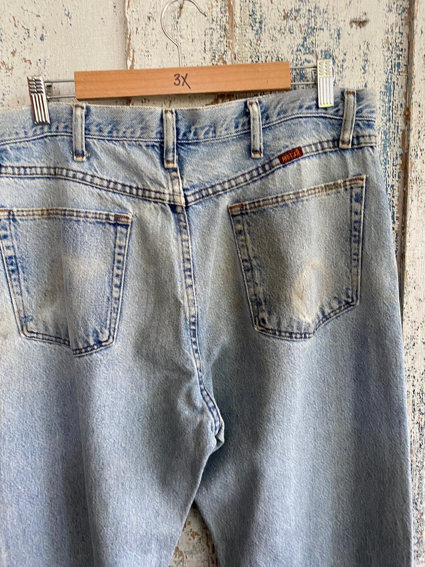 1990s Light Wash Rustler Denim | 36