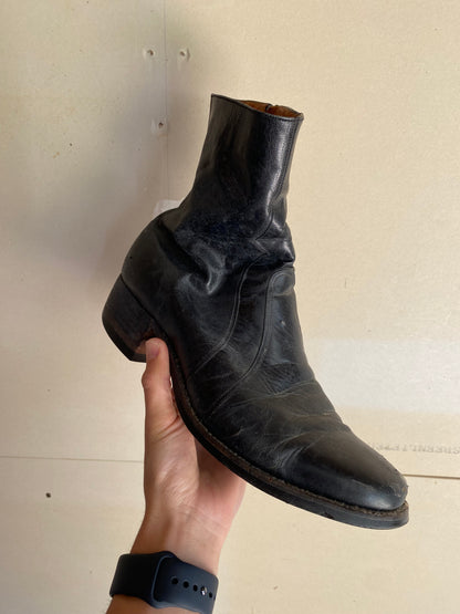 1980s Side Zip Leather Boots | 9