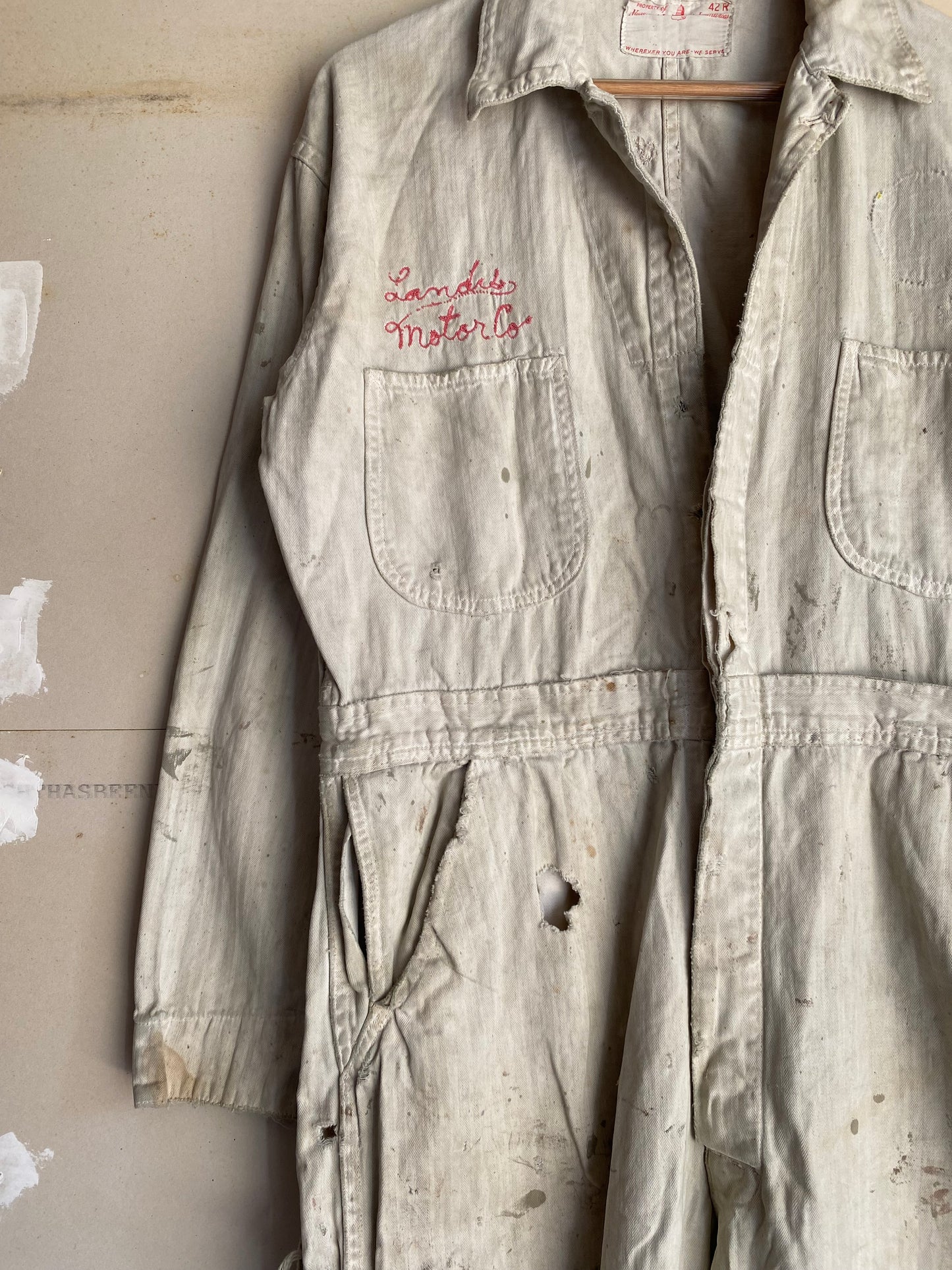 1950s Distressed Coveralls | 36