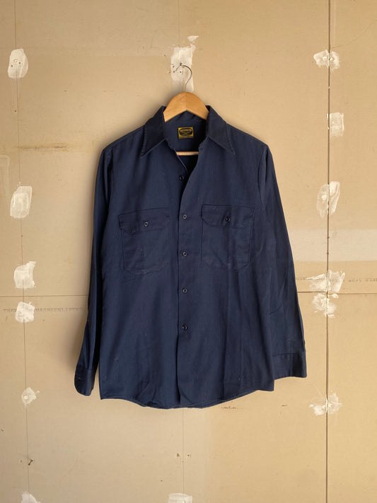 1970s Dee Cee Navy Shirt | M