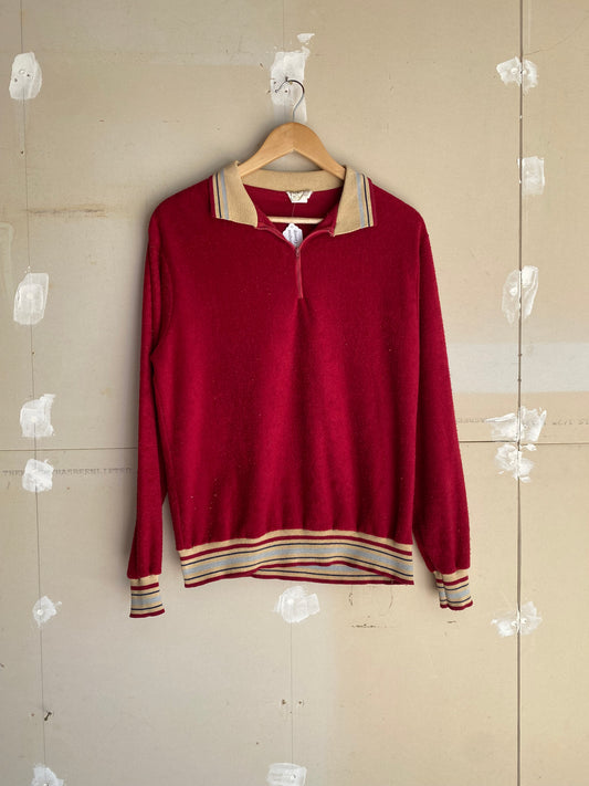 1970S Velour Quarter Zip | M