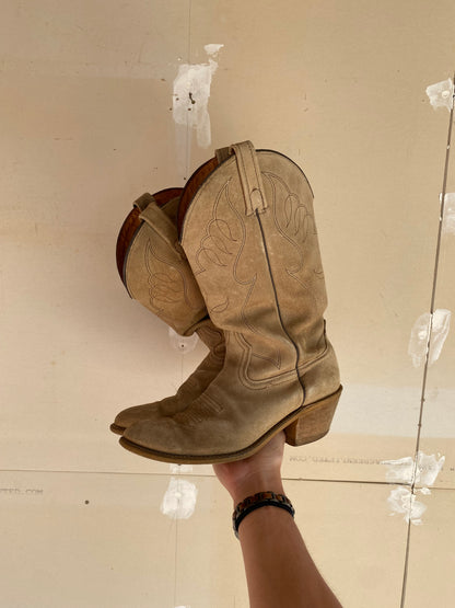 1970s Suede Cowboy Boots | 8.5