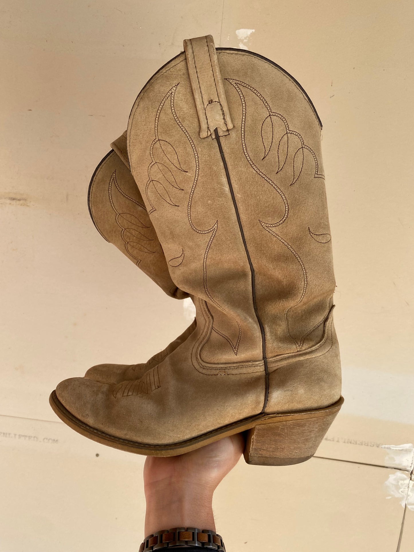 1970s Suede Cowboy Boots | 8.5