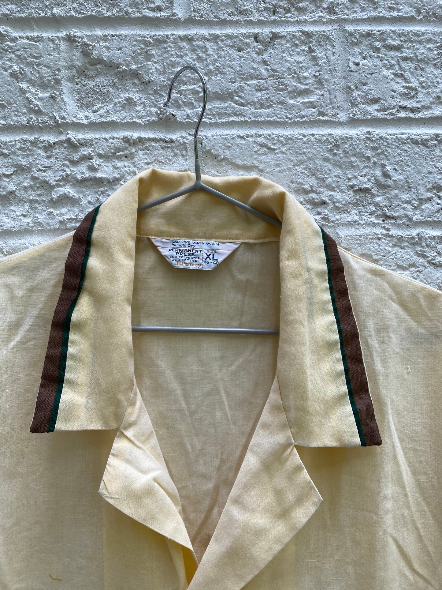 Vintage 70S Camp Collar Shirt | XL