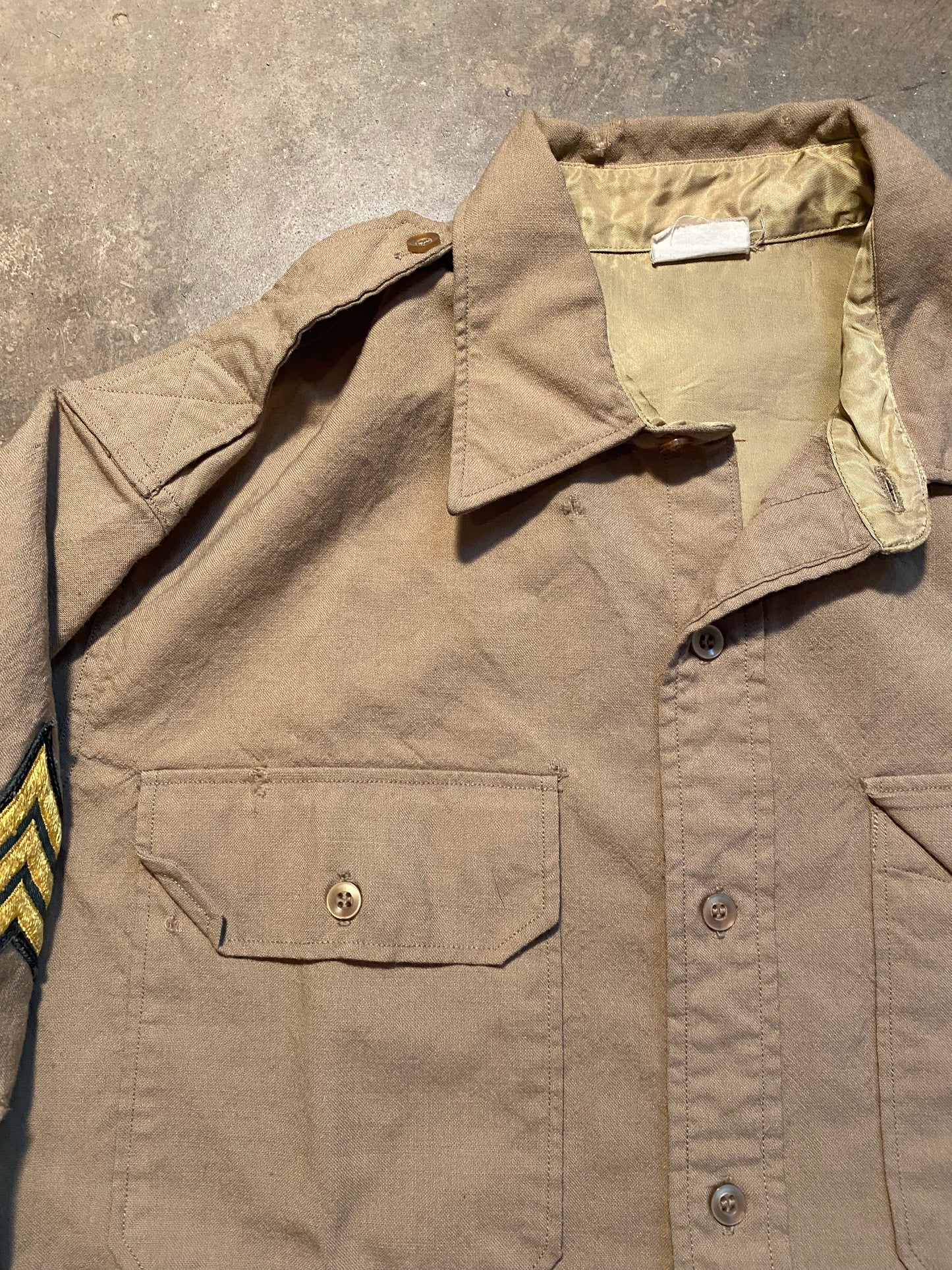 Vintage 70S Military Button Up | L