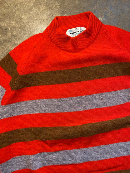 Vintage 70S Striped Sweater | L