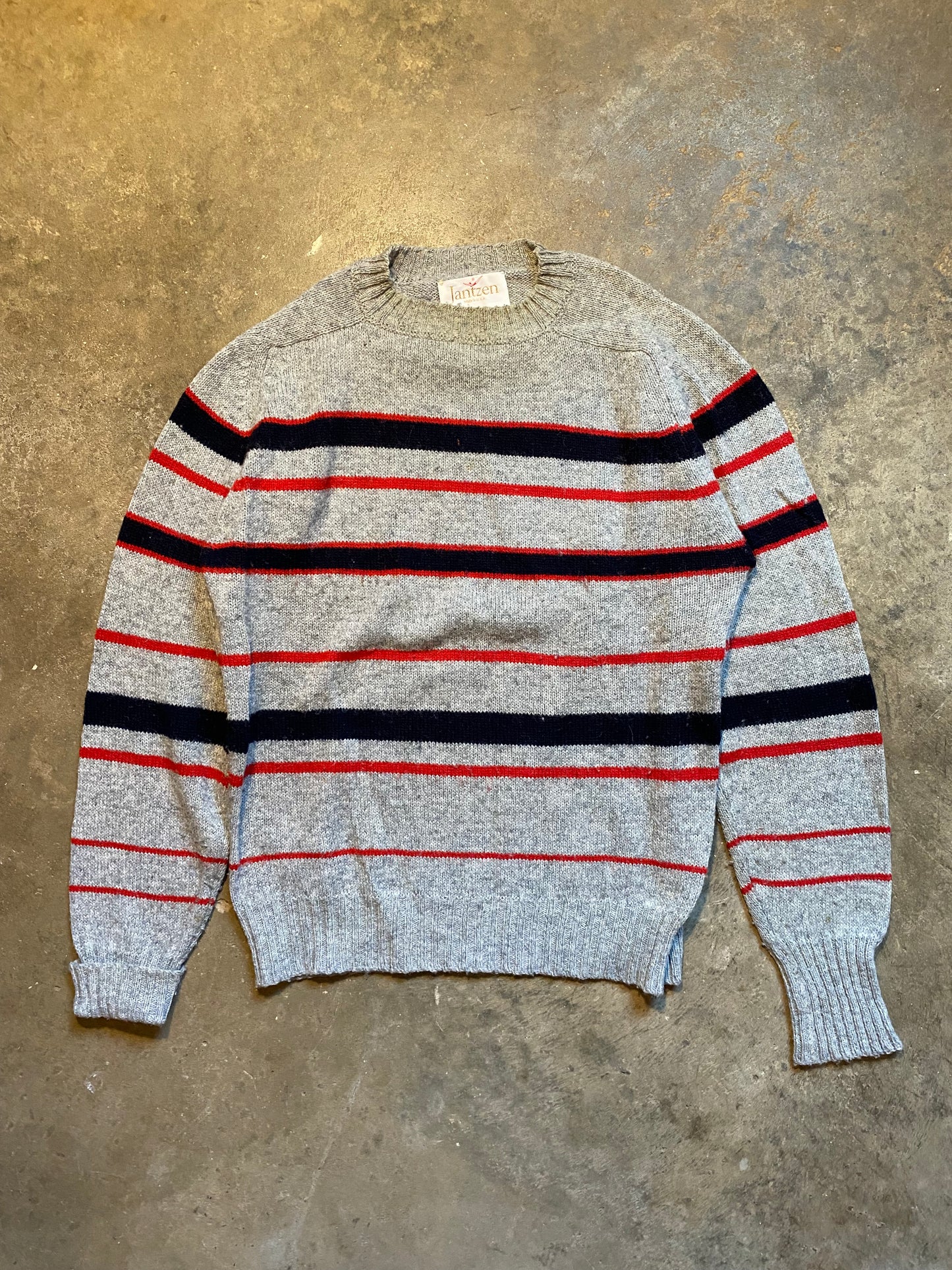 Vintage 70S Striped Sweater | L