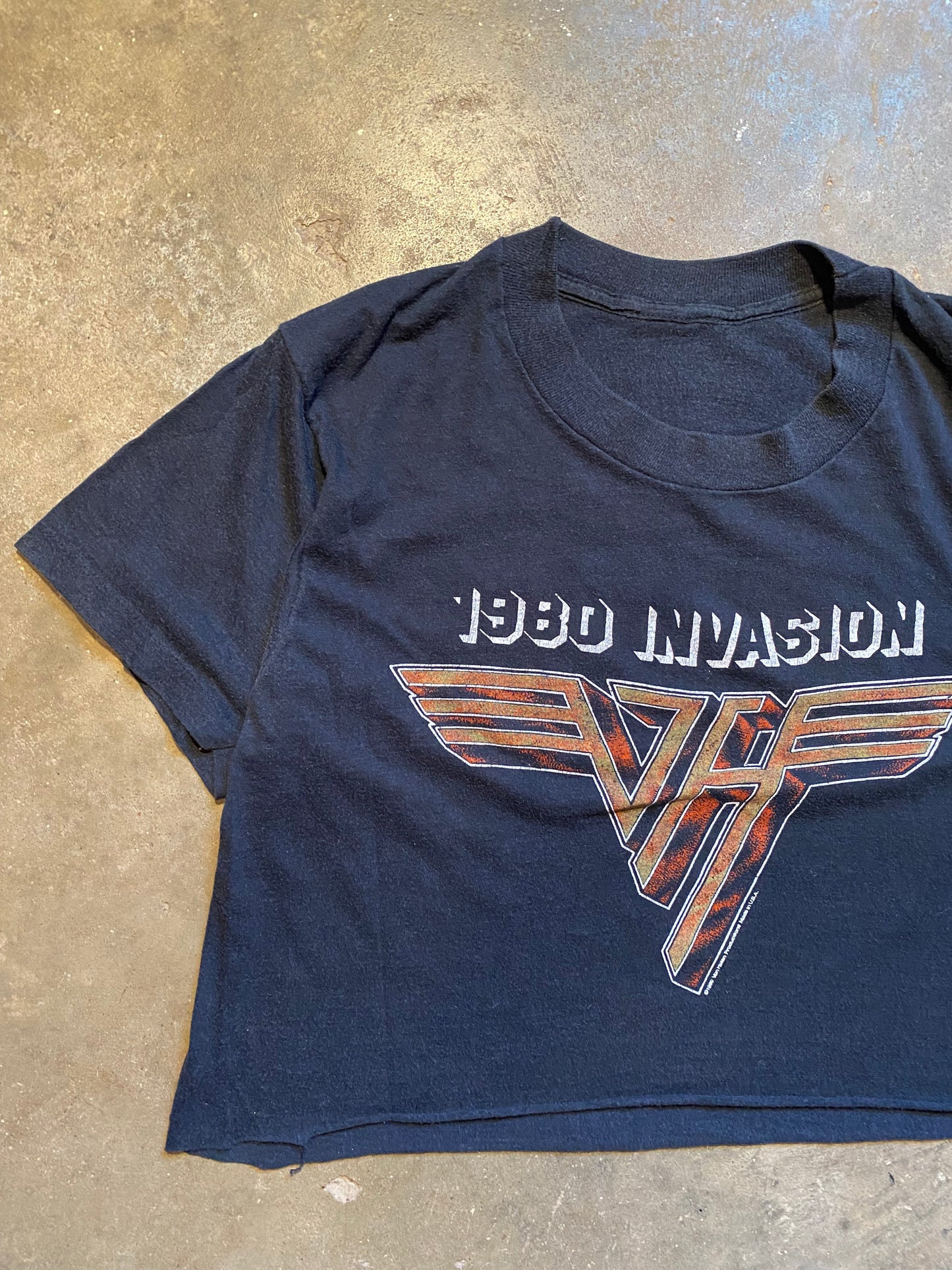 Vintage 80S Chopped Van Halen Tee | M