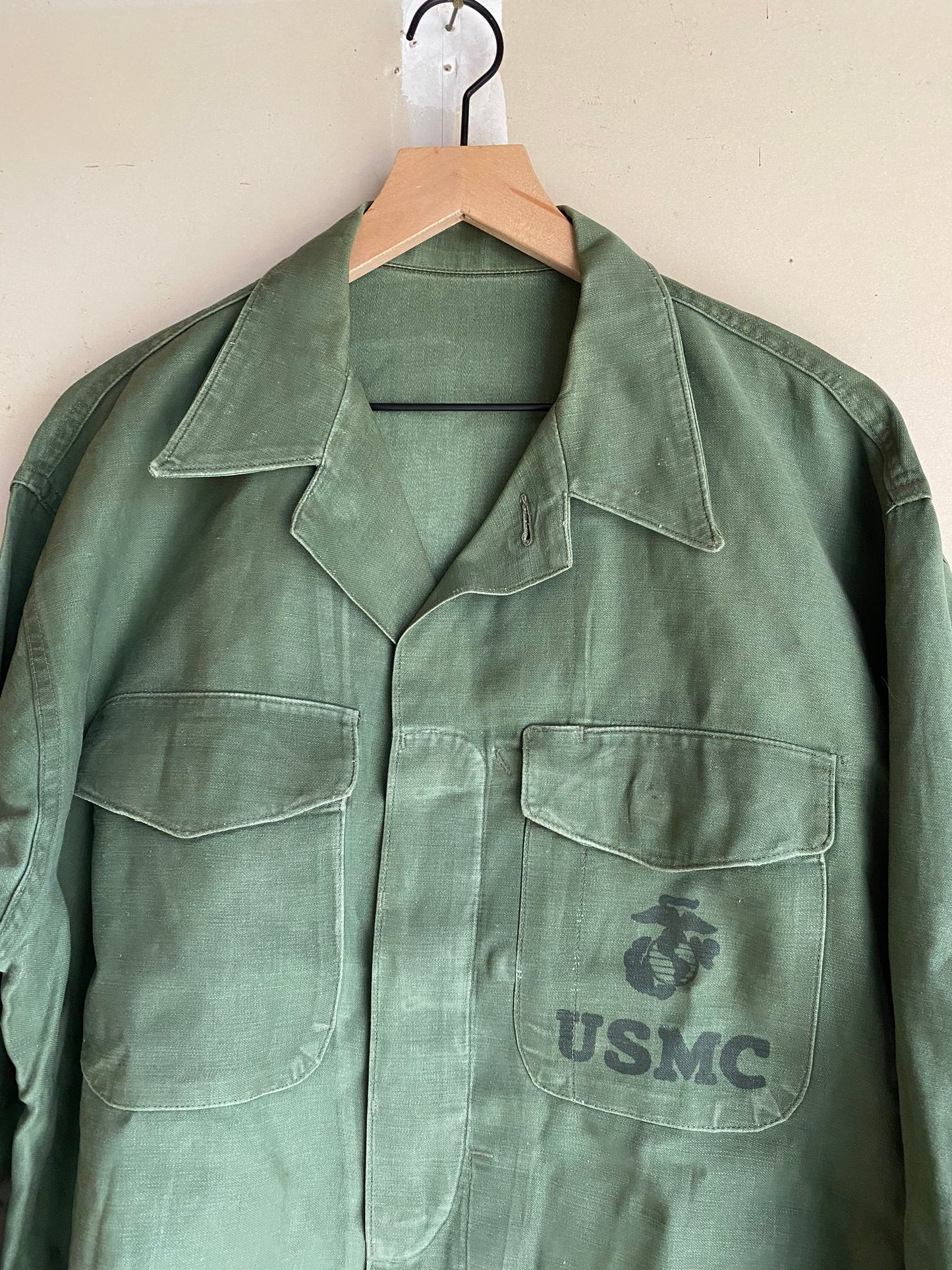 1970S USMC Fatigue Shirt | L