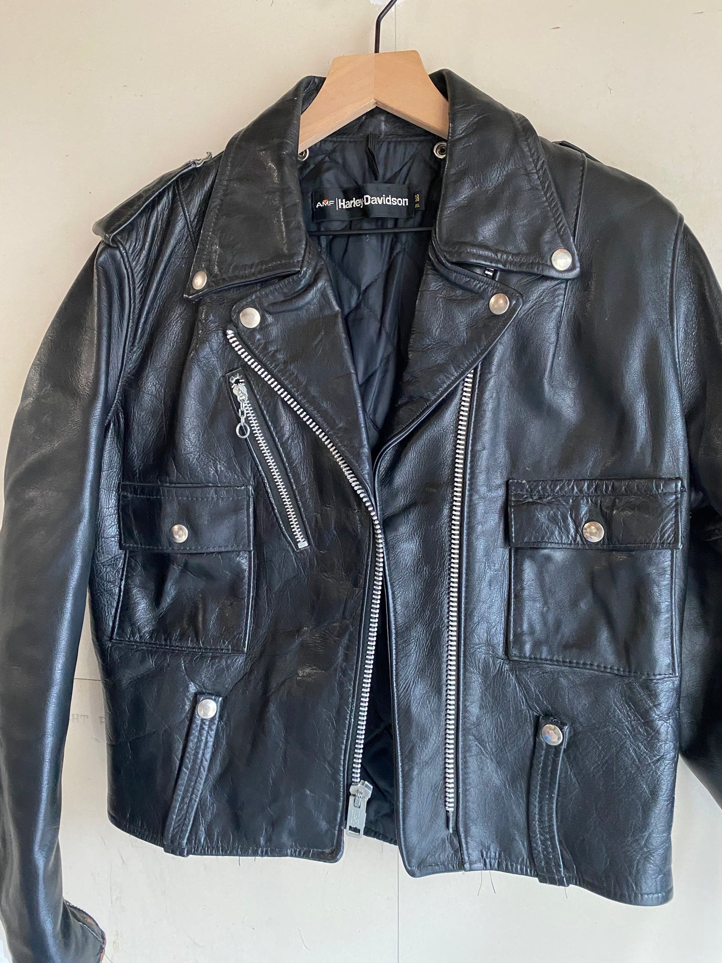 1970S Harley Leather Jacket | S