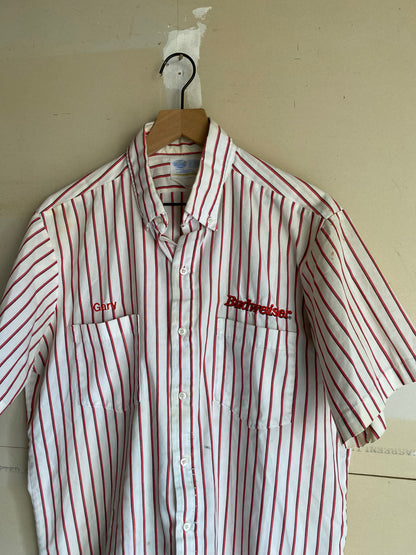 1970S Striped Budweiser Shirt | XL