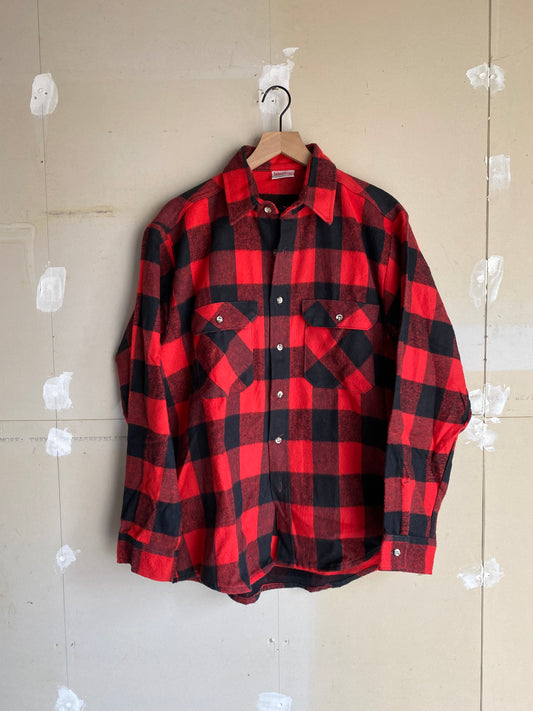 1990S Buffalo Check Cotton Flannel | XL