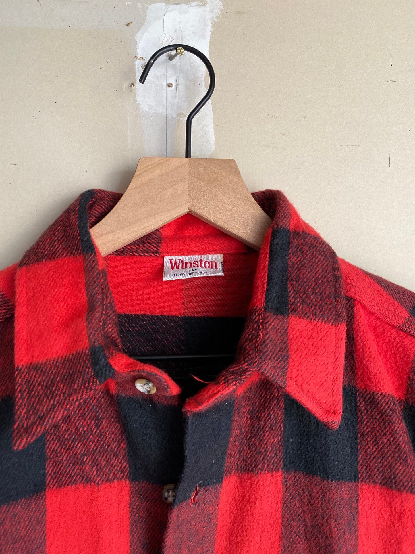 1990S Buffalo Check Cotton Flannel | XL