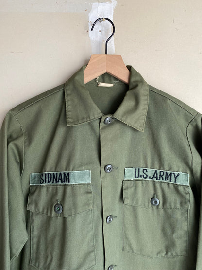 1980S Fatigue Army Shirt | L