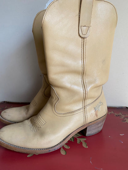 1980S Tan Landis Cowboy Boots | 10