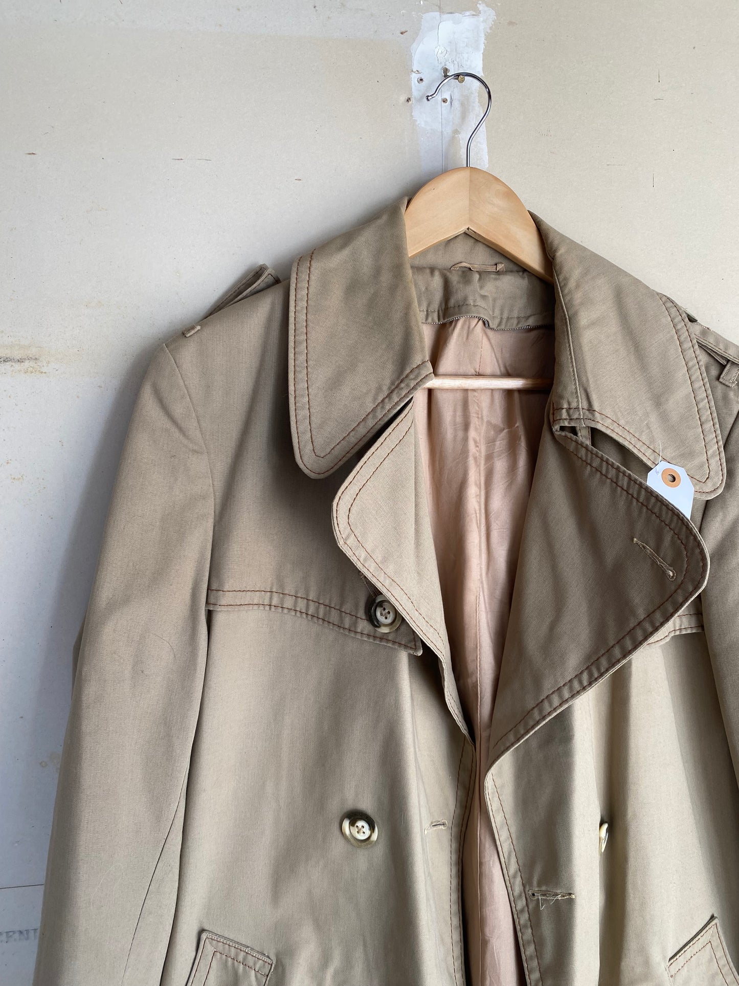 1980s Tan Long Coat | L