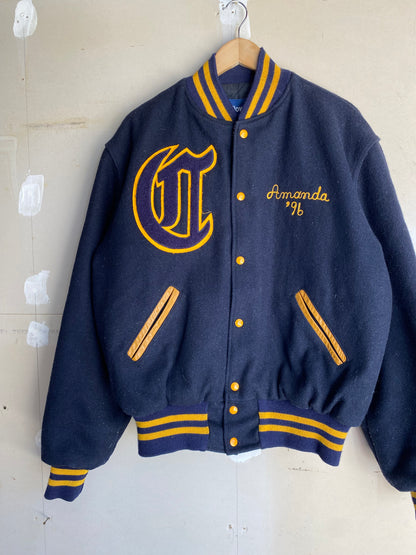 1990s Boxy Varsity Jacket | L
