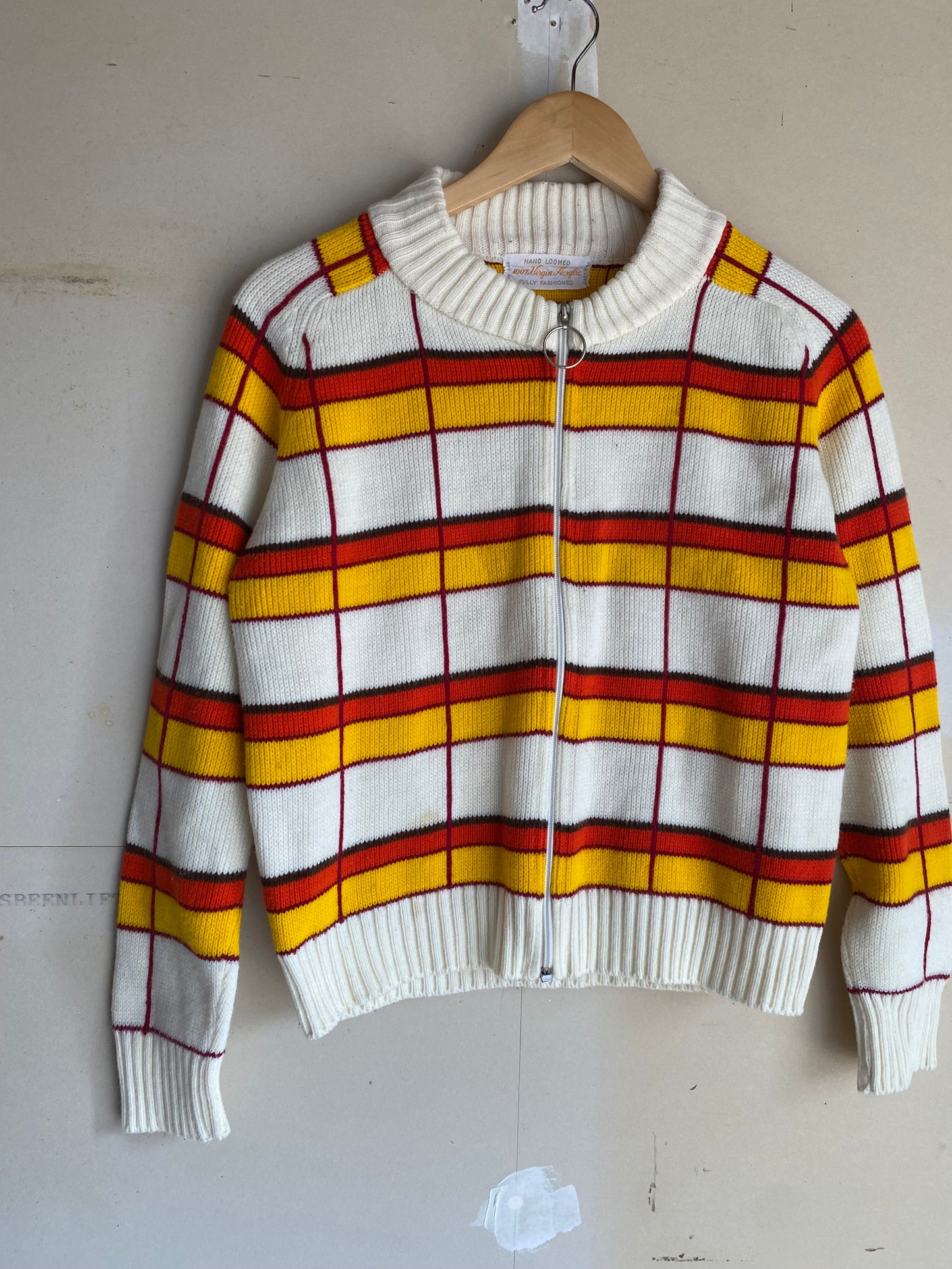 1970s Zip Up Sweater | S