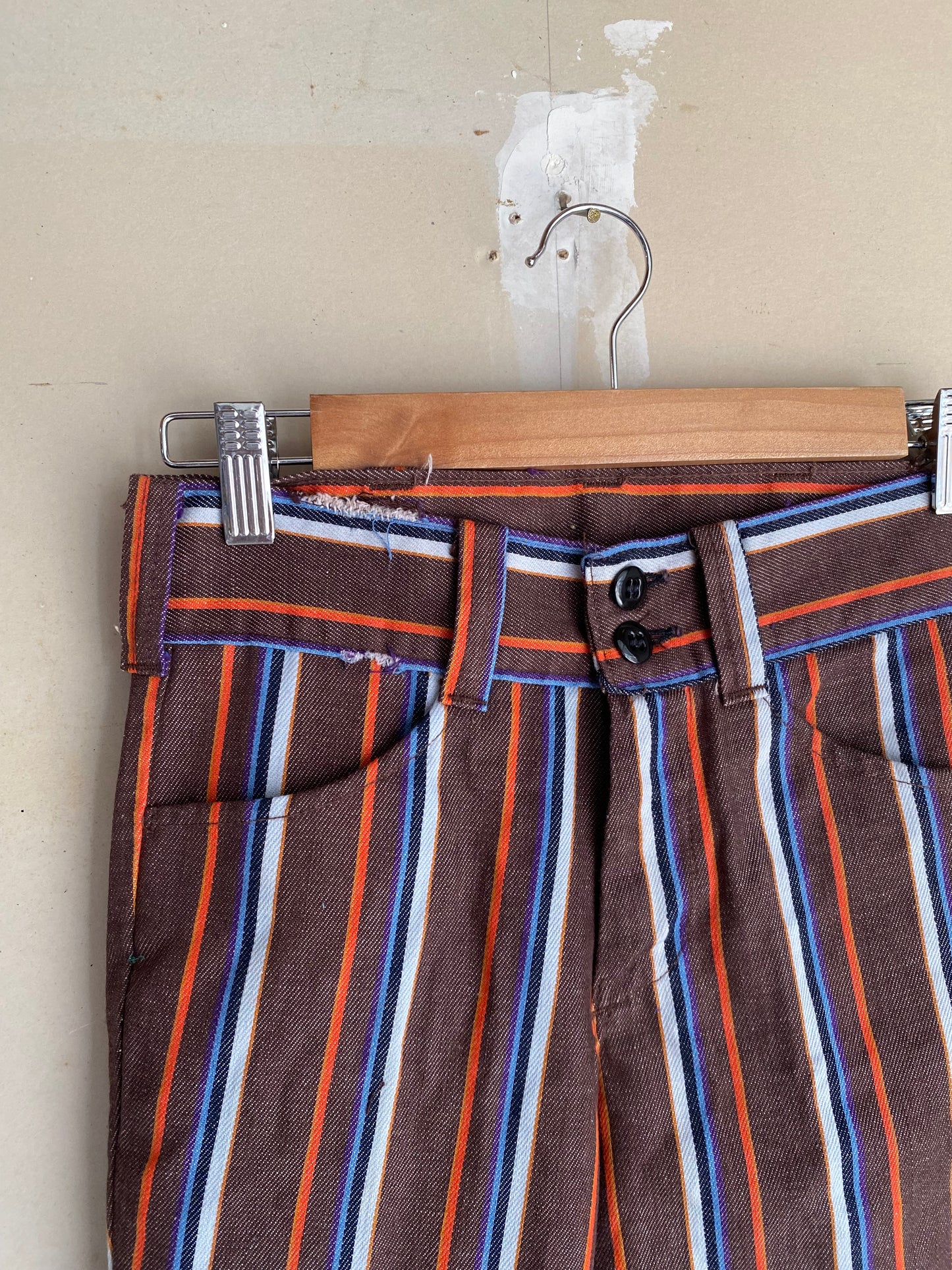 1970s Striped Flared Pants | 26