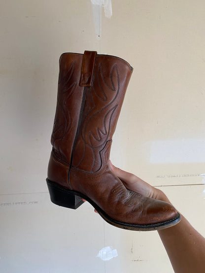 1980s Brown Cowboy Boots | 8.5