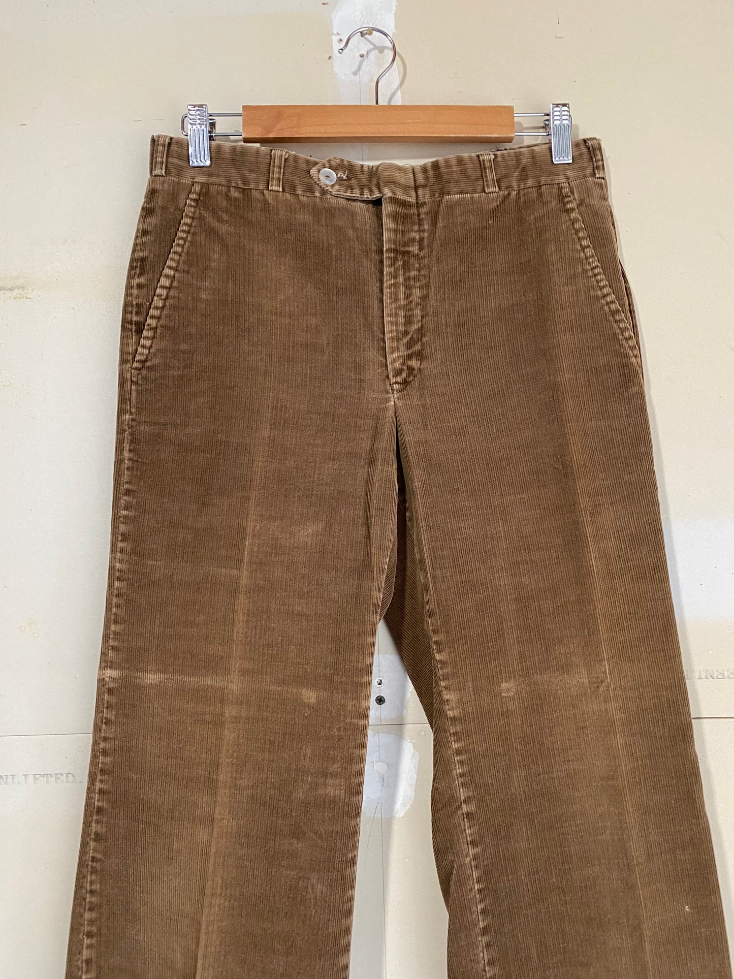 1970s Corduroy Wide Leg Pants | 31