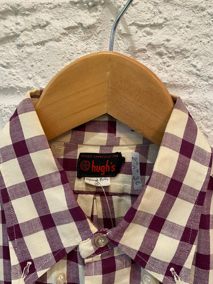 Vintage 60S Checkered Work Shirt | XL
