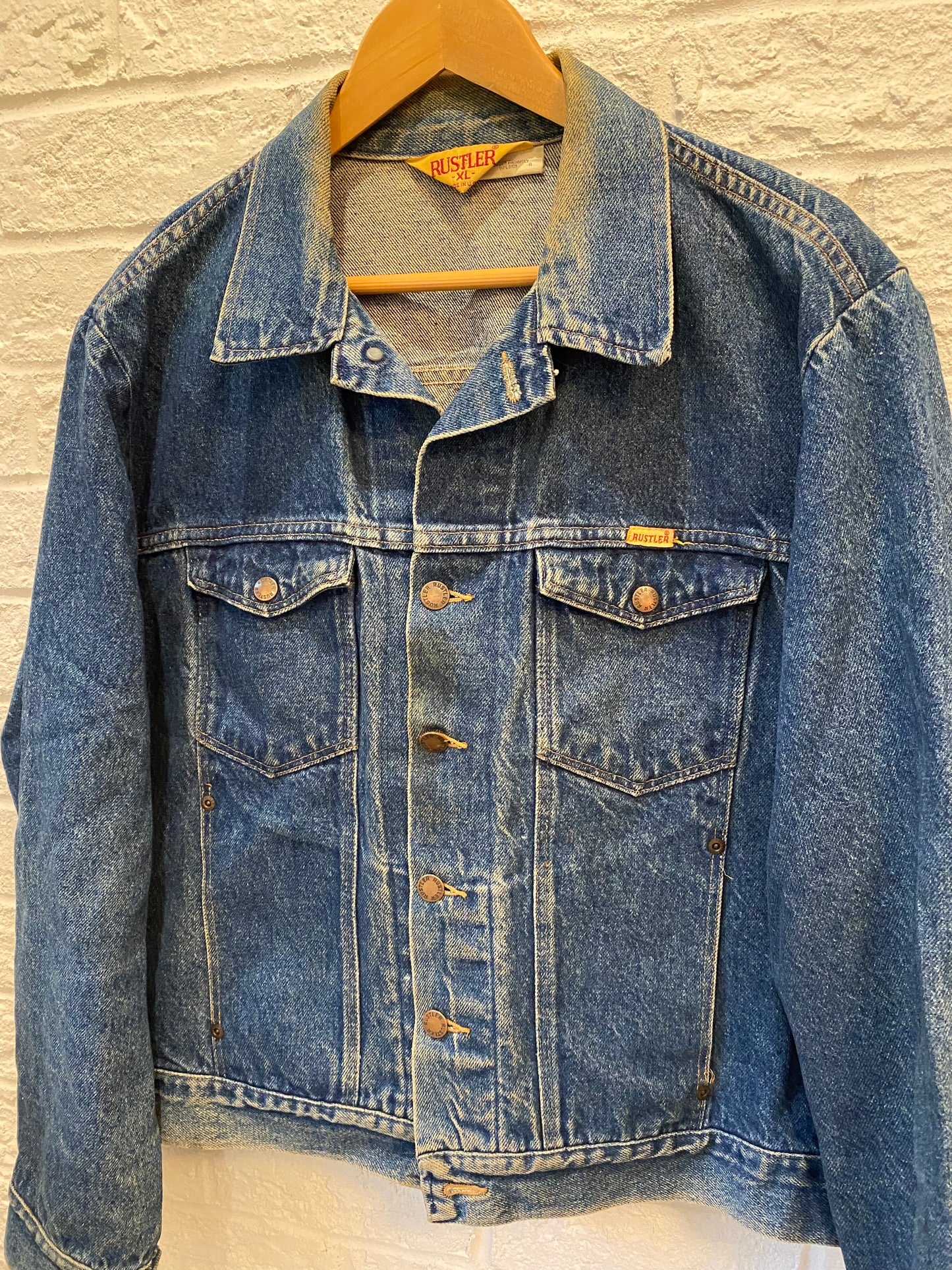 Vintage 90s Rustler Denim Jacket | L