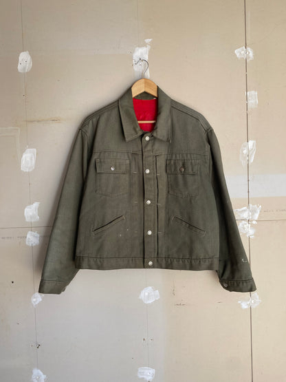1970s Olive Denim Jacket | L
