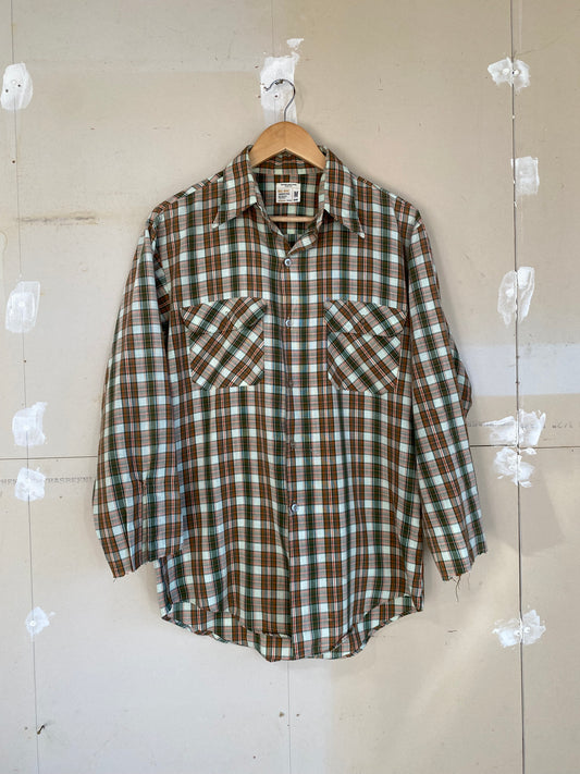 1970s Big Mac Plaid Shirt | L