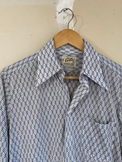 1970s Patterned Button Up Flannel | M