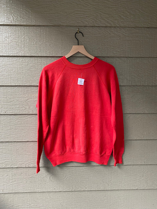 Vintage 80S Faded Red Crewneck | L