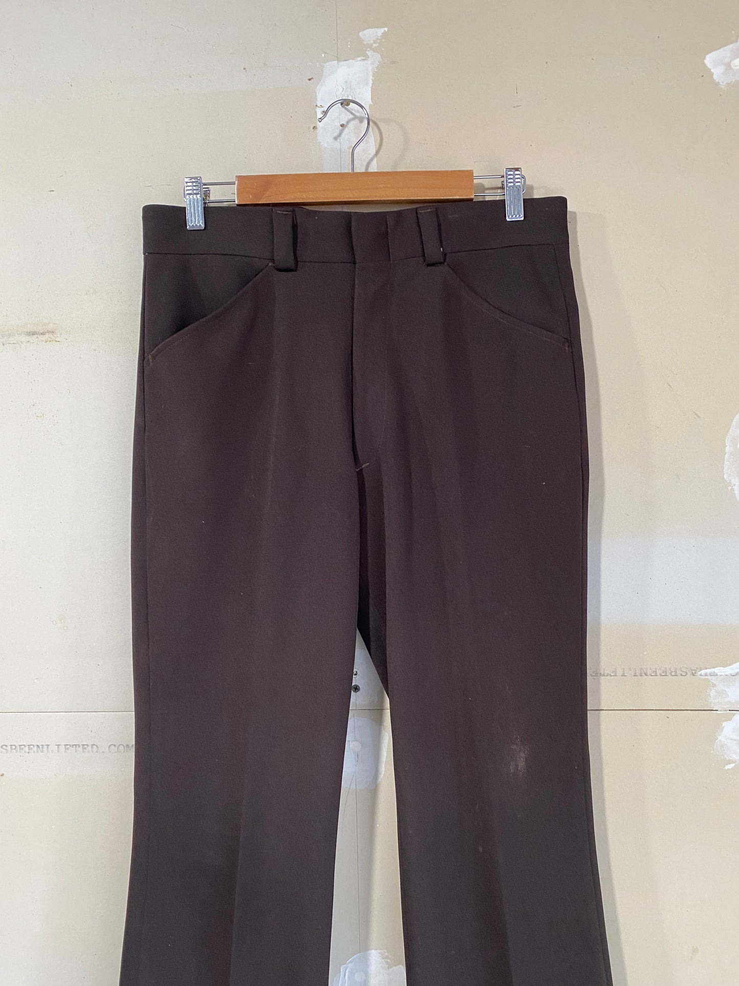 1980s Straight Leg Brown Slacks | 32