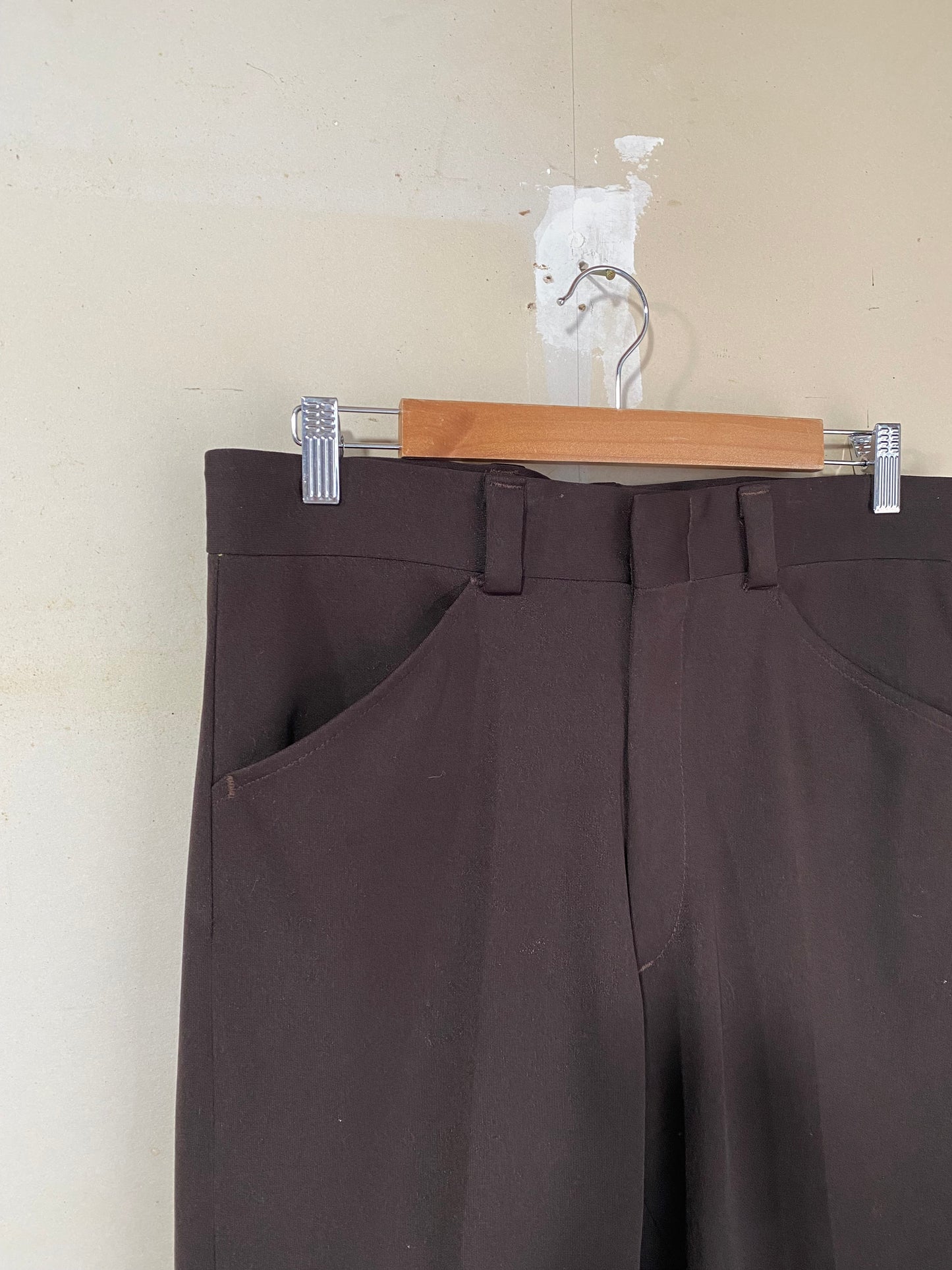 1980s Straight Leg Brown Slacks | 32