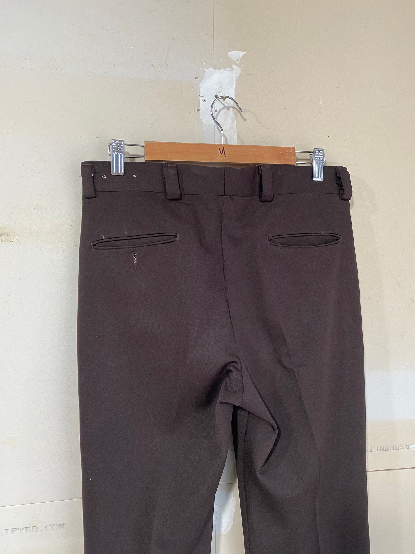 1980s Straight Leg Brown Slacks | 32