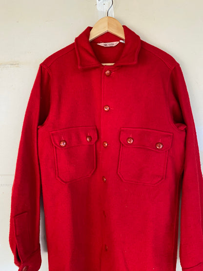 1970s Wool Long Boy Scouts Shirt | L