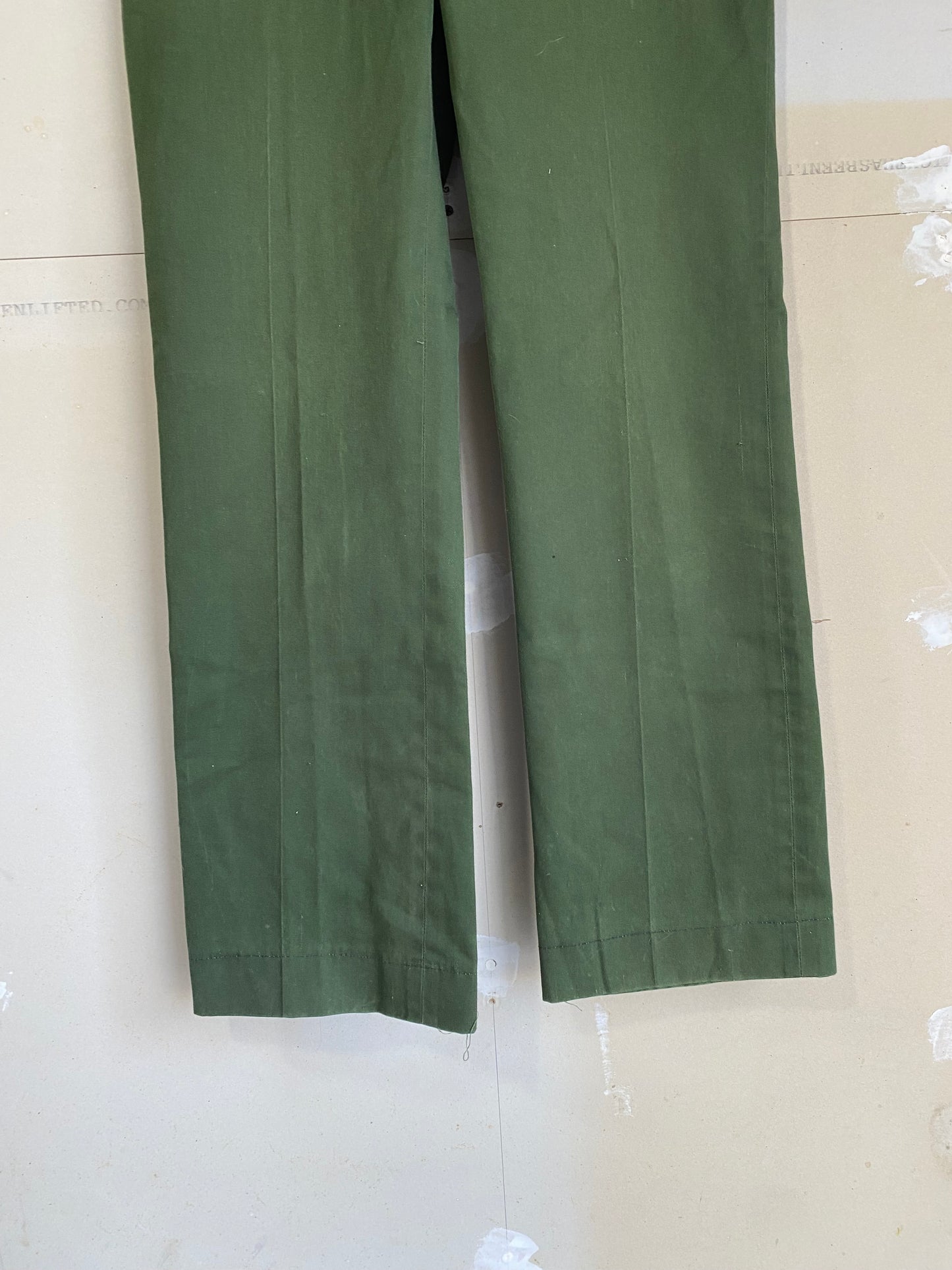1980s Pine Green Straight Leg Pants | 34