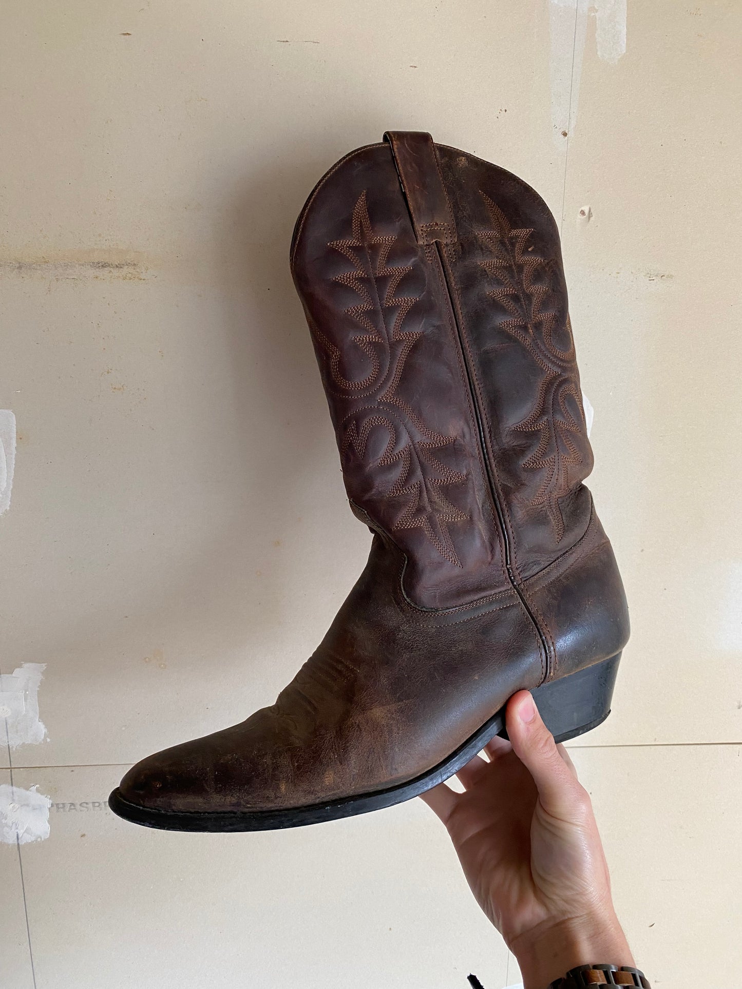 1990s Brown Cowboy Boots | 10.5