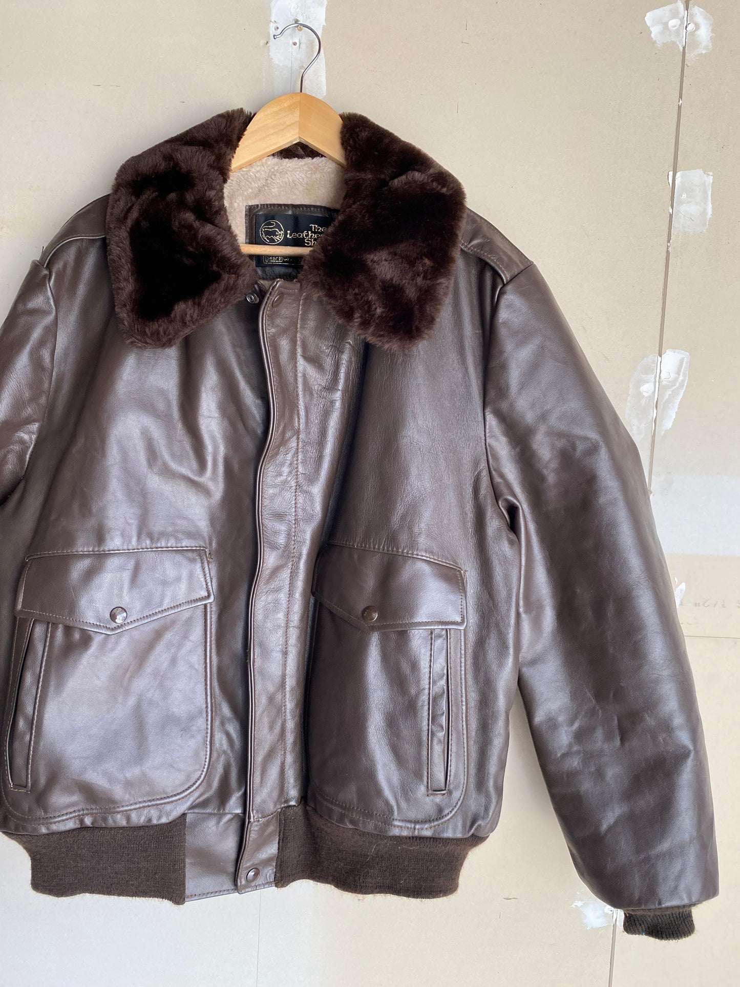 1980s Leather Jacket | XL