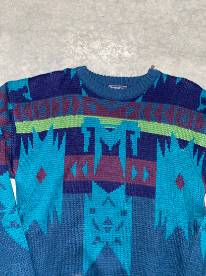 Vintage 90S Western Wool Sweater