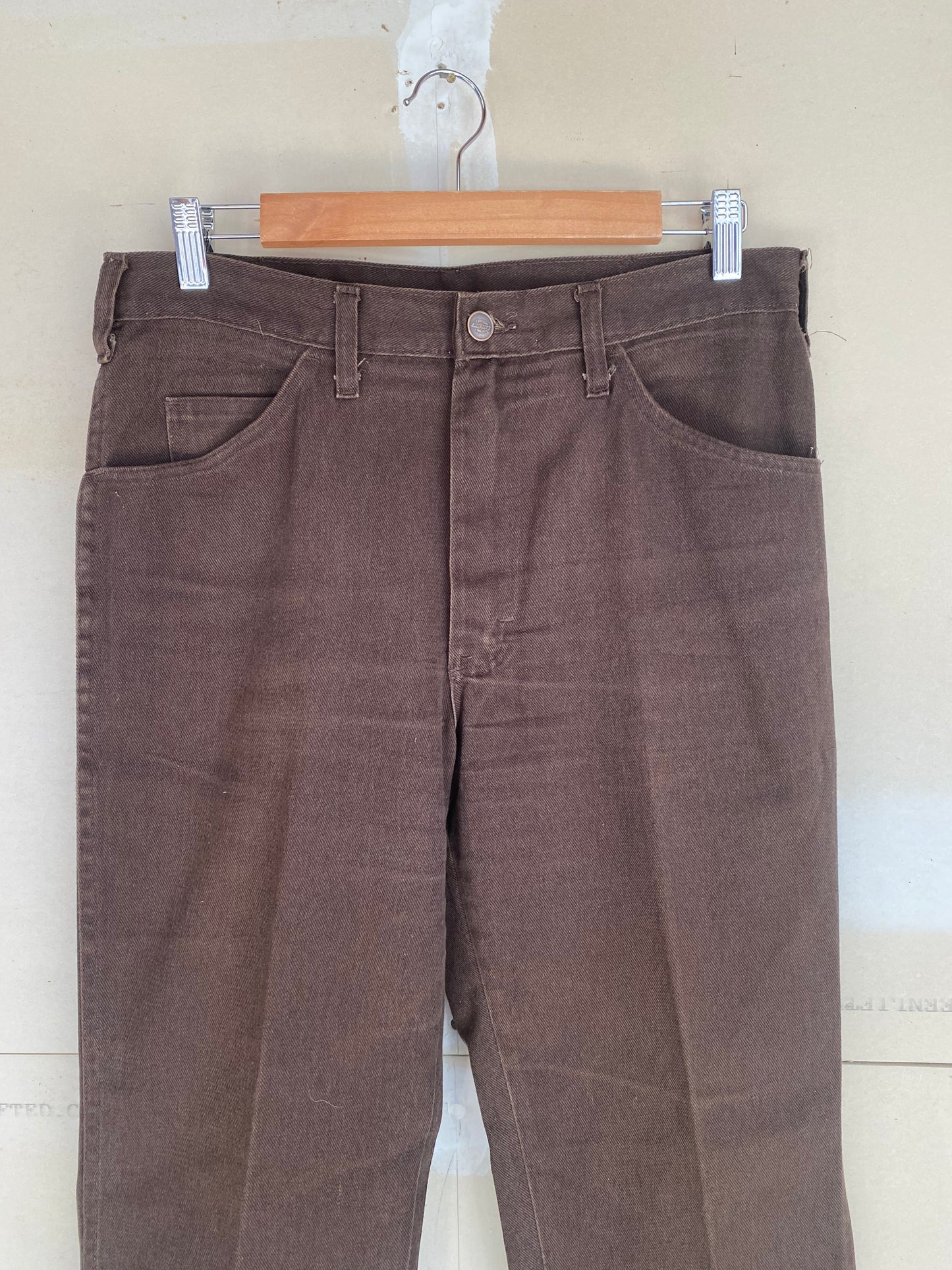 1970s Brown Dickies Work Pants | 32